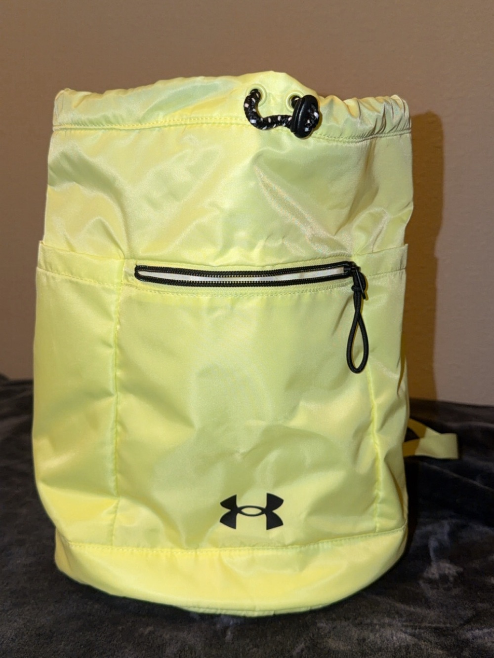 Under Armour Neon Yellow Bucket Backpack